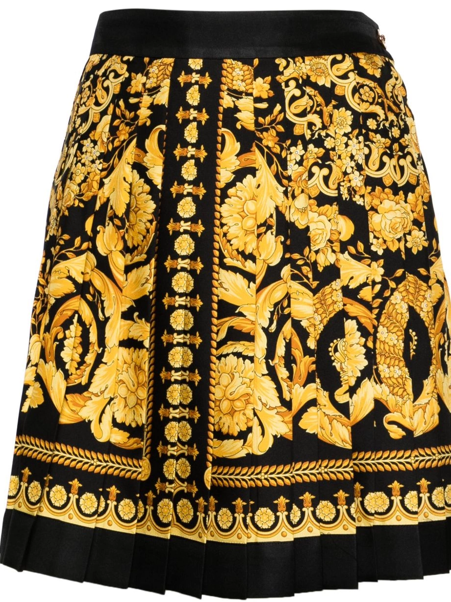 Cheap Women Barocco-print silk miniskirt Versace 0402
